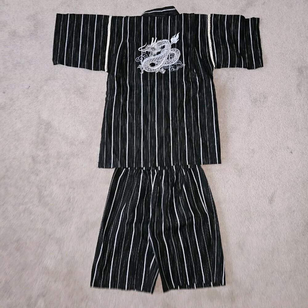 Child Boys Black Kimono Shorts Dragon Shimamura Japan Size 120 cm Approx 5 ?